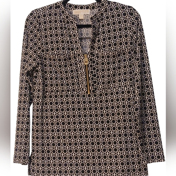 Michael Kors - Ladies Long Sleeve Pullover Blouse With Pockets And Working... - Picture 2 of 11